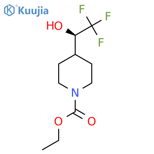 ethyl 4-(1R)-2,2,2-trifluoro-1-hydroxyethylpiperidine-1-carboxylate structure