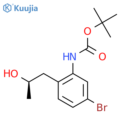 tert-butyl N-{5-bromo-2-(2R)-2-hydroxypropylphenyl}carbamate structure