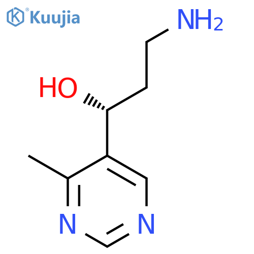 (1R)-3-amino-1-(4-methylpyrimidin-5-yl)propan-1-ol structure