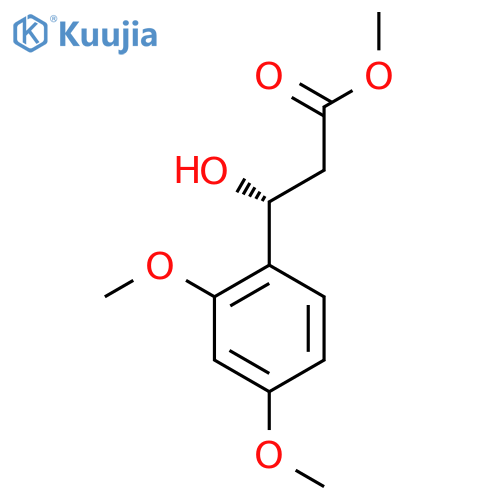 methyl (3R)-3-(2,4-dimethoxyphenyl)-3-hydroxypropanoate structure