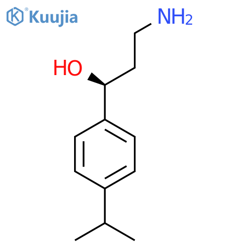 (1S)-3-amino-1-4-(propan-2-yl)phenylpropan-1-ol structure