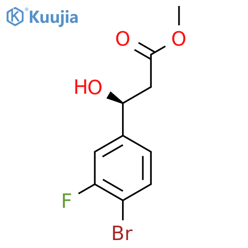 methyl (3S)-3-(4-bromo-3-fluorophenyl)-3-hydroxypropanoate structure