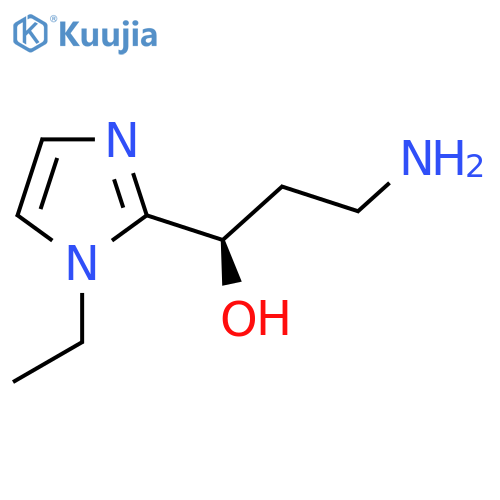 (1R)-3-amino-1-(1-ethyl-1H-imidazol-2-yl)propan-1-ol structure