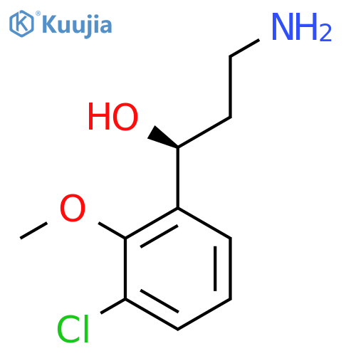 (1S)-3-amino-1-(3-chloro-2-methoxyphenyl)propan-1-ol structure