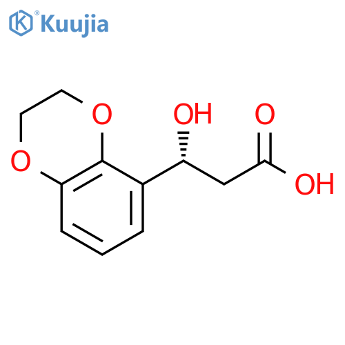 (3R)-3-(2,3-dihydro-1,4-benzodioxin-5-yl)-3-hydroxypropanoic acid structure