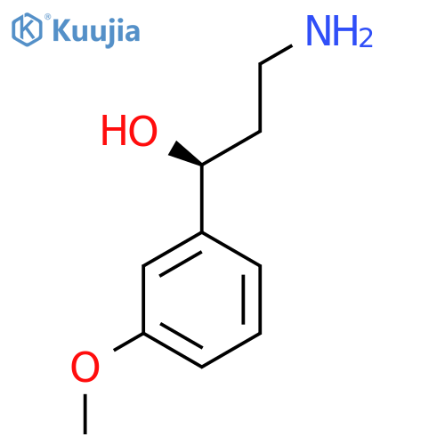 (1S)-3-amino-1-(3-methoxyphenyl)propan-1-ol structure