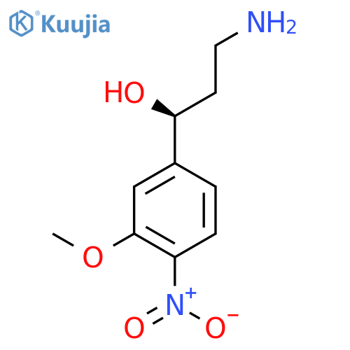 (1S)-3-amino-1-(3-methoxy-4-nitrophenyl)propan-1-ol structure
