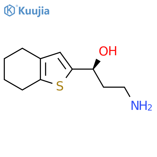 (1S)-3-amino-1-(4,5,6,7-tetrahydro-1-benzothiophen-2-yl)propan-1-ol structure