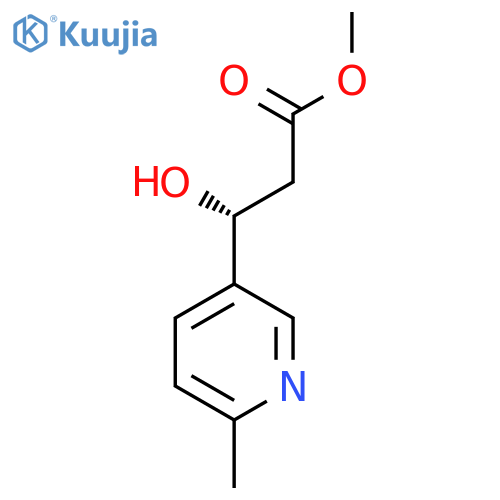 methyl (3R)-3-hydroxy-3-(6-methylpyridin-3-yl)propanoate structure