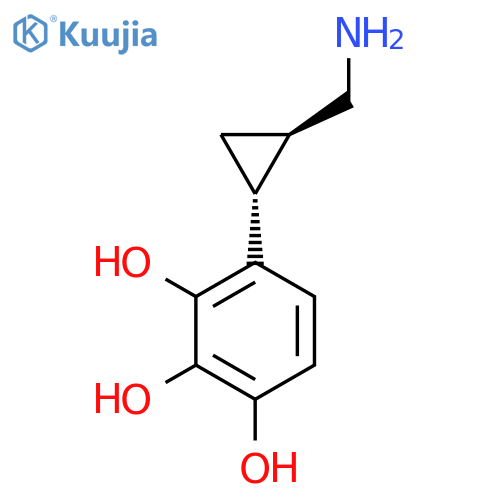 rac-4-(1R,2R)-2-(aminomethyl)cyclopropylbenzene-1,2,3-triol structure