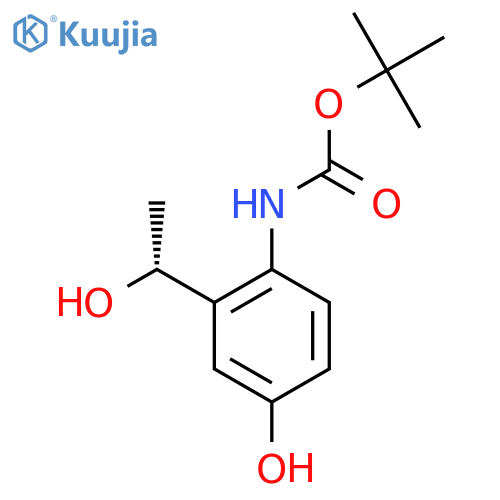 tert-butyl N-{4-hydroxy-2-(1R)-1-hydroxyethylphenyl}carbamate structure