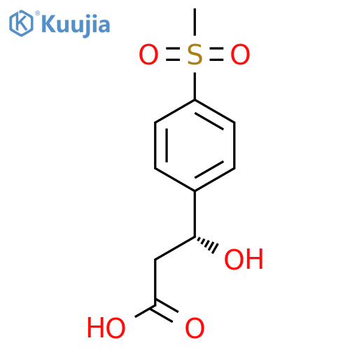 (3R)-3-hydroxy-3-(4-methanesulfonylphenyl)propanoic acid structure