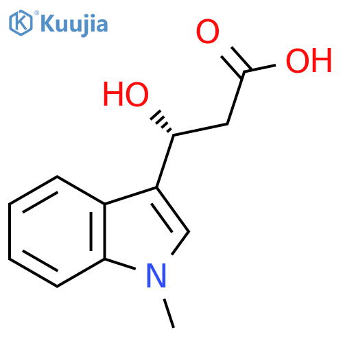 (3R)-3-hydroxy-3-(1-methyl-1H-indol-3-yl)propanoic acid structure