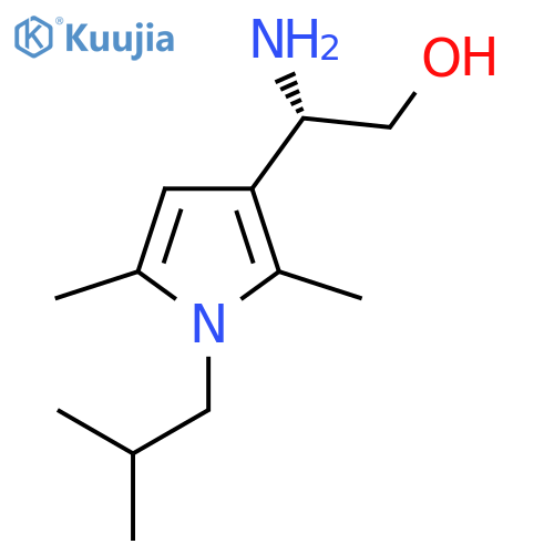 (2S)-2-amino-2-2,5-dimethyl-1-(2-methylpropyl)-1H-pyrrol-3-ylethan-1-ol structure