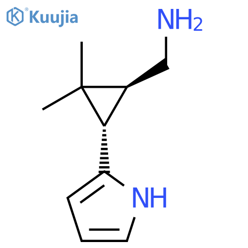rac-(1R,3R)-2,2-dimethyl-3-(1H-pyrrol-2-yl)cyclopropylmethanamine structure