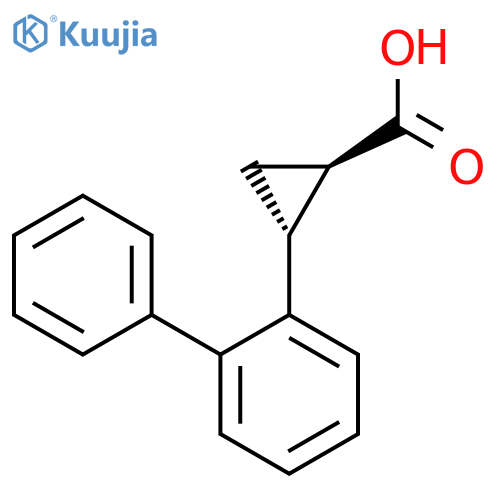 Cyclopropanecarboxylic acid, 2-[1,1'-biphenyl]-2-yl-, (1R,2R)- structure