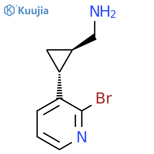rac-(1R,2R)-2-(2-bromopyridin-3-yl)cyclopropylmethanamine structure