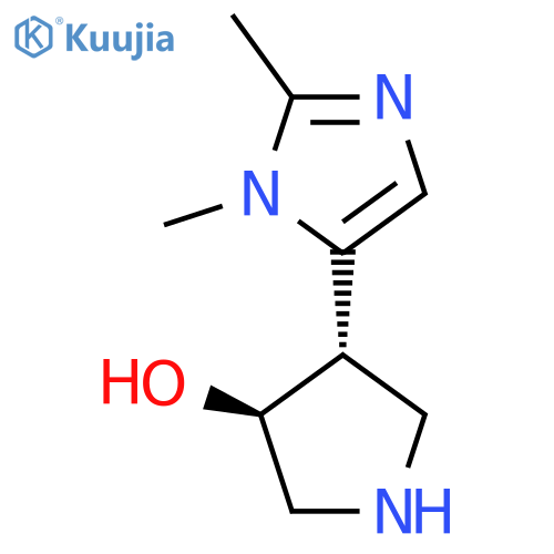 rac-(3R,4R)-4-(1,2-dimethyl-1H-imidazol-5-yl)pyrrolidin-3-ol structure