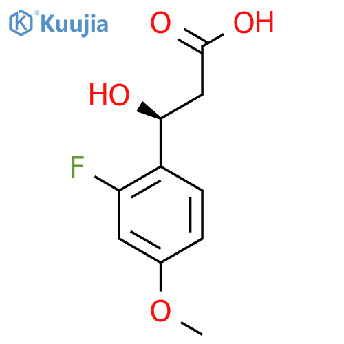 (3S)-3-(2-fluoro-4-methoxyphenyl)-3-hydroxypropanoic acid structure