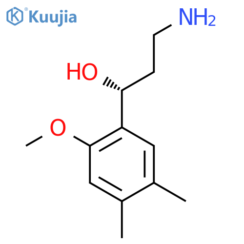 (1R)-3-amino-1-(2-methoxy-4,5-dimethylphenyl)propan-1-ol structure
