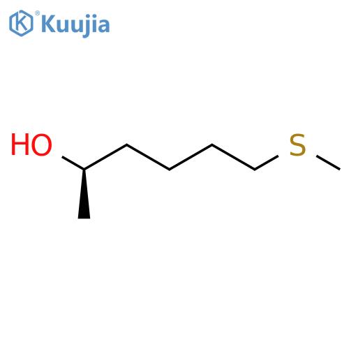 (2R)-6-(methylsulfanyl)hexan-2-ol structure