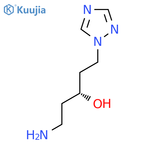 (3R)-1-amino-5-(1H-1,2,4-triazol-1-yl)pentan-3-ol structure