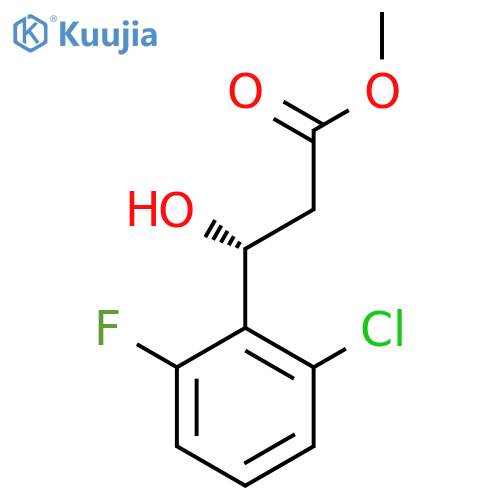 methyl (3R)-3-(2-chloro-6-fluorophenyl)-3-hydroxypropanoate structure