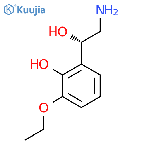 2-[(1S)-2-amino-1-hydroxyethyl]-6-ethoxyphenol structure