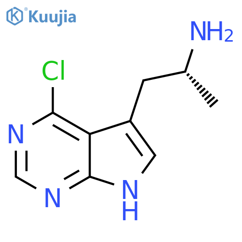 (2R)-1-{4-chloro-7H-pyrrolo2,3-dpyrimidin-5-yl}propan-2-amine structure