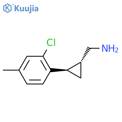 rac-(1R,2R)-2-(2-chloro-4-methylphenyl)cyclopropylmethanamine structure