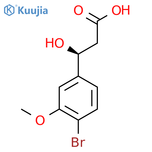 (3S)-3-(4-bromo-3-methoxyphenyl)-3-hydroxypropanoic acid structure