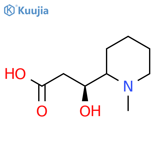 (3S)-3-hydroxy-3-(1-methylpiperidin-2-yl)propanoic acid structure