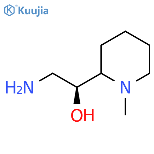 (1S)-2-amino-1-(1-methylpiperidin-2-yl)ethan-1-ol structure