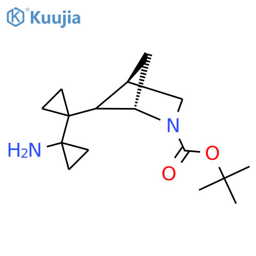 tert-butyl (1S,4R)-5-1-(1-aminocyclopropyl)cyclopropyl-2-azabicyclo2.1.1hexane-2-carboxylate structure