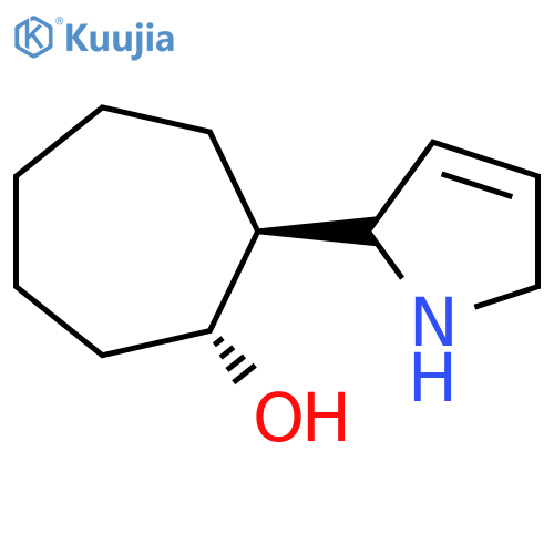 rac-(1R,2S)-2-(2,5-dihydro-1H-pyrrol-2-yl)cycloheptan-1-ol structure