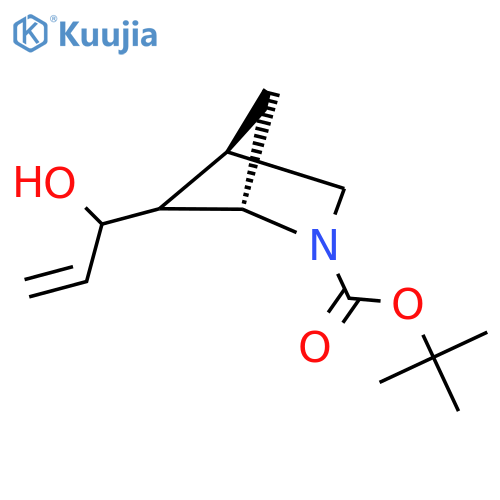 tert-butyl (1S,4R)-5-(1-hydroxyprop-2-en-1-yl)-2-azabicyclo2.1.1hexane-2-carboxylate structure