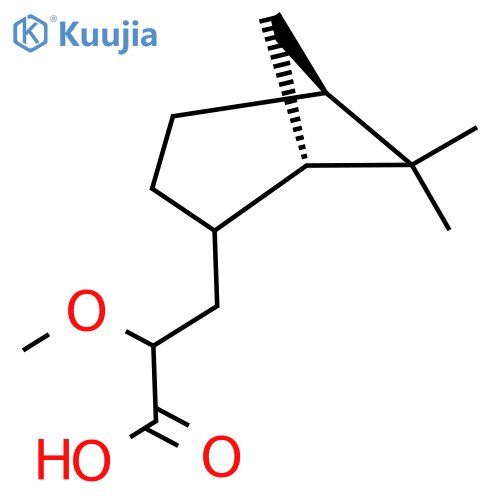 3-(1S,5S)-6,6-dimethylbicyclo3.1.1heptan-2-yl-2-methoxypropanoic acid structure