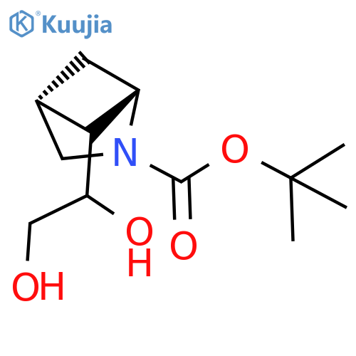 tert-butyl (1S,4R)-5-(1,2-dihydroxyethyl)-2-azabicyclo2.1.1hexane-2-carboxylate structure