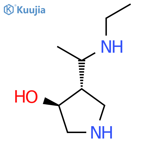 rac-(3R,4R)-4-1-(ethylamino)ethylpyrrolidin-3-ol structure
