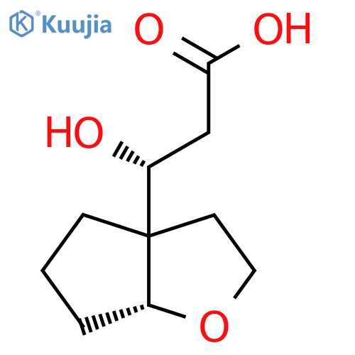 (3R)-3-(6aR)-hexahydro-2H-cyclopentabfuran-3a-yl-3-hydroxypropanoic acid structure