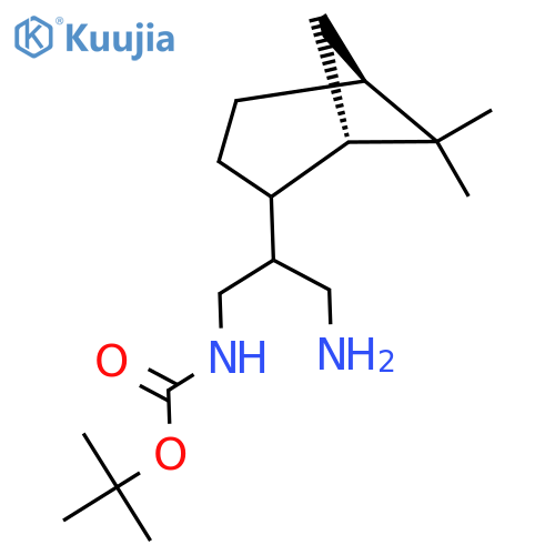 tert-butyl N-{3-amino-2-(1S,5S)-6,6-dimethylbicyclo3.1.1heptan-2-ylpropyl}carbamate structure