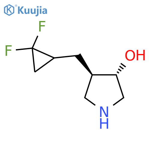 rac-(3R,4S)-4-(2,2-difluorocyclopropyl)methylpyrrolidin-3-ol structure