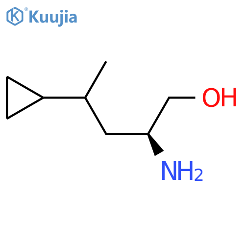 (2S)-2-amino-4-cyclopropylpentan-1-ol structure