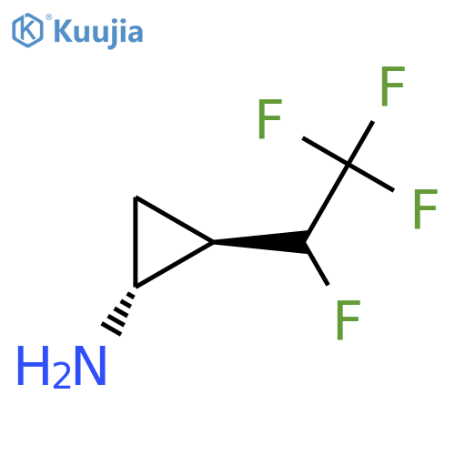 rac-(1R,2R)-2-(1,2,2,2-tetrafluoroethyl)cyclopropan-1-amine structure