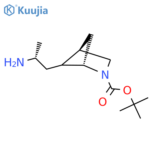 tert-butyl (1S,4R)-5-(2R)-2-aminopropyl-2-azabicyclo2.1.1hexane-2-carboxylate structure