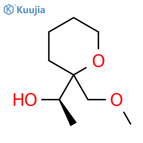 (1R)-1-2-(methoxymethyl)oxan-2-ylethan-1-ol structure