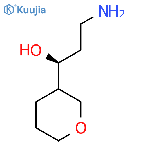 (1S)-3-amino-1-(oxan-3-yl)propan-1-ol structure