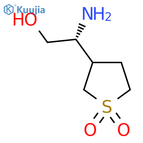 3-(1R)-1-amino-2-hydroxyethyl-1lambda6-thiolane-1,1-dione structure