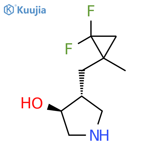 rac-(3R,4S)-4-(2,2-difluoro-1-methylcyclopropyl)methylpyrrolidin-3-ol structure