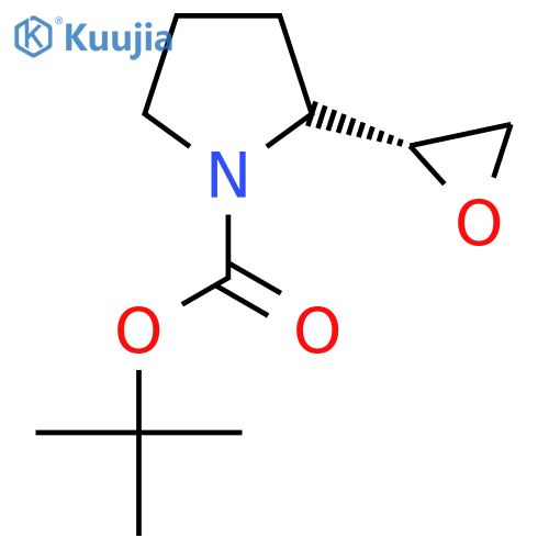 tert-butyl 2-(2R)-oxiran-2-ylpyrrolidine-1-carboxylate structure